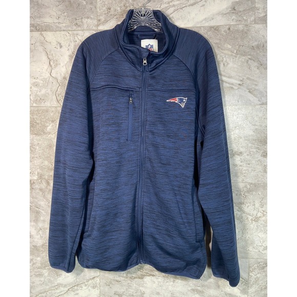 NFL New England Patriots‎ Men's XL Full Zip Sweatshirt Jacket Navy Blue